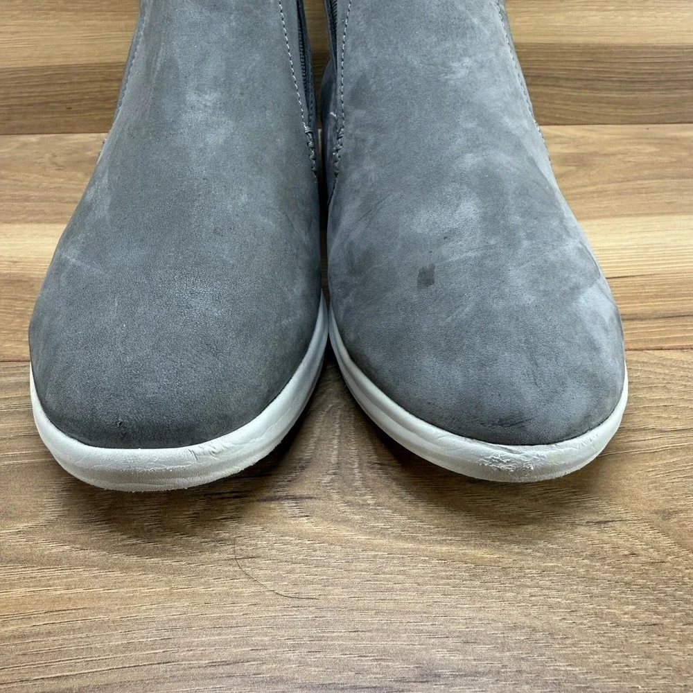 Olukai Womens Boots‎ Size 7.5 Gray Nubuck Comfort Slip On Sneakers HAWAI'ILOA